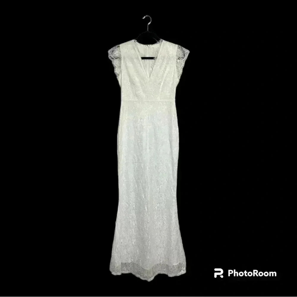 Francesca’s Bridal Collection White Lace Dress Wedding Bride